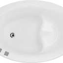 Empava Air Jetted Massage Bath Tub 48 in. Freestanding Bathtub Air Mirco Bubble Hydrotherapy Oval Japanese SPA Tub