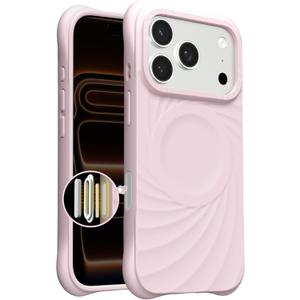 ORNARTO Vortuxe for iPhone 17 Pro Case 6.3" | 2X MIL-STD Protection | Camera Control Button | Compatible with MagSafe | Sleek Aesthetic Liquid Silicone Phone Cover | Pink Quartz