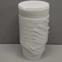 Gerrii 10 Pack White Plastic Bucket with Handle and Lid Food Storage Bucket Containers All Purpose Pail for Multipurpose Paint Water Art Crafts Projects Garage Organization (White,1.5 Quart)