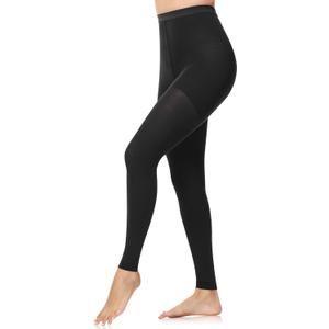 Ailaka Medical Compression Pantyhose for Women, 20-30mmHg Graduated Support Stockings, Footless Waist High Compression Leggings Hose Tights for Edema, Varicose Veins, Swelling(Black,3X-Large)