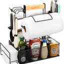 Geesta Grill Caddy - BBQ & Picnic Caddy with Paper Towel & Magnetic Tool Holders, Condiment Storage for Camper & Tailgate