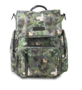 JuJuBe Be Sporty Backpack | Multi-Functional Diaper Messenger Bag | Lightweight, Durable Travel-Friendly | Butterfly Forest