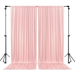 10 x 10 Feet Blush Pink Backdrop Curtain for Partie, Background Curtains for Photoshoot, Birthday, Wedding, Halloween, Thanksgiving, Christmas, New Year Party Decorations 5Ft x 10Ft, 2 Panels