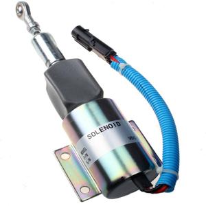 Fuel Shut Off Solenoid RE502473 Compatible with John Deere 653E 540G 740G 548G 648G 748G 843G 640G-II 648G-II 653G 648G-III 740 840 643H 843H 4710 460D 330B 335430B 435 7810 2254 6068TF250 6068TF151