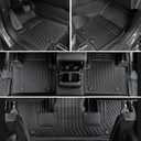 Floor Mats Cargo Mat for 2021-2025 2026 Jeep Grand Cherokee L w/Captain Chair (Only for 6-Seater w/o 2nd Row Armrest), All Weather TPE Trunk Cargo Liner Car Accessories (L | Floor Mats Set)