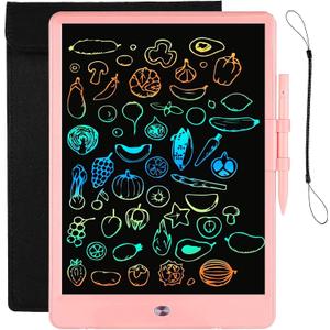 LCD Writing Tablet for Kids Doodle Board with Bag, Electronic Digital Colorful Screen Drawing Tablet, Etch a LEYAOYAO 10-Inch Drawing Pad Sketch Pads, Toy - Gift for 3-6 Years Old Girls Boys (Pink)