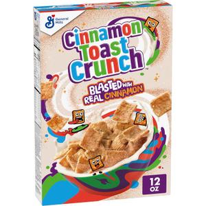 Cinnamon Toast Crunch Breakfast Cereal, Crispy Cinnamon Cereal, 12 oz, Best By: 04 JUN 2026