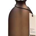 Kuishi Matt Brown Glass Soap Dispenser with Pump [300 ml, Silver], Brown Soap Dispenser with Stainless Steel Pump, Brown Pump Bottle Ideal for Hand Wash, Shampoo, Conditioner, Shower Gel (BPA-Free)