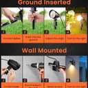 MEIKEE 7W LED Landscape Lights, 12V/24V Low Voltage Landscape Lighting IP66 Outdoor Spotlights Warm White Garden Lights with Connectors for Pathway Yard Patio 12 Pack