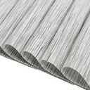 SHACOS Wedge Placemats Set of 8 Woven Vinyl Placemats for Small Round Table Place Mats Wipe Clean Non Slip Table Mats, Gray White