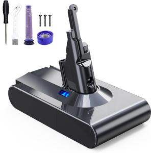 8000mAh Replacement Battery for Dyson V8 Battery Compatible with Dyson V8 Vacuum Cleaner Series V8 Absolute V8 Animal V8 Motorhead V8 Absolute Pro SV10(2*Filter)