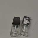 2Pcs 15ml/0.5oz Transparent Glass Square Liquid Foundation Bottles with Black Press Pump Empty Refillable Travel Dispenser Samples Vials Containers for Lotion Cream Cosmetic