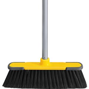 Yellow Indoor Broom 54" Long Handle House Brooms for Floor Cleaning Sweeping Broom for Kitchen, Garage, Lobby, Patio and Garden