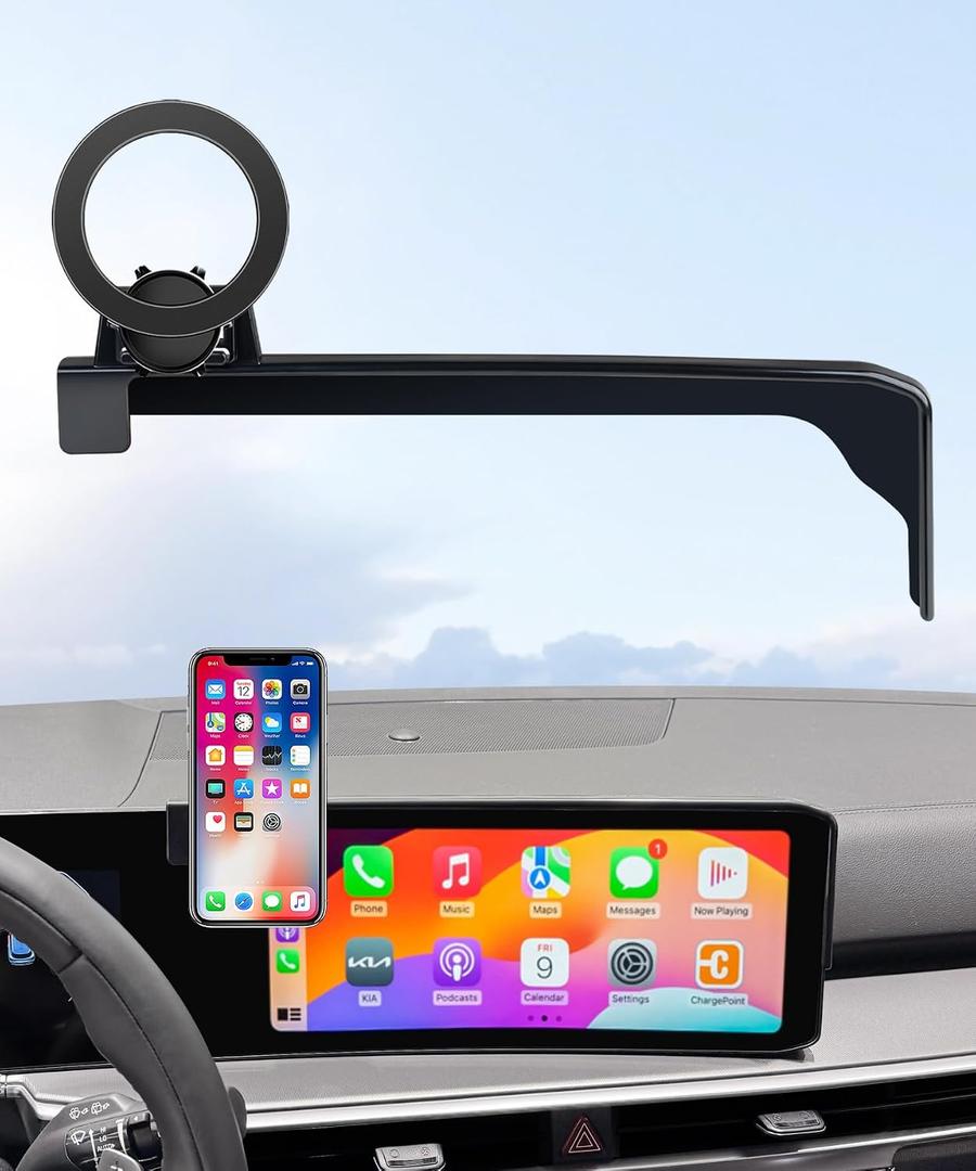 Car Phone Holder for 2024-2026 KIA Sorento Accessories 12.3-Inch Screen Fixed Clip, 360 Rotation Phone Mount Compatible with MagSafe, Cell Phone Holder Does Not Affect Air Vent