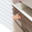 Uxcell 12Pcs Cabinet Door Protector, 18" x 5/8" PVC Edge Guard Slip-on Drawer Edge Protector for 1/2"- 9/16" Thick Kitchen Cabinets Door, White