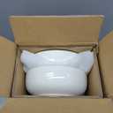 MALACASA Serving Bowls, 114 OZ(10") Extra Large Salad Bowls Set of 2, Porcelain White Serving Bowls for Salad, Soup, Pasta and Dinner, Large Ceramic Bowl Set for Entertaining, Series REGULAR