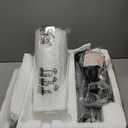 BoostArea Floor Lamp With Glass Lampshade, 4W Bulb Included - Modern Standing Pole Lamp for Living Room, Bedroom, Office, Kids Room, Reading (Black)