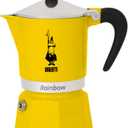 Bialetti - Rainbow: Stovetop Espresso Maker, Moka Pot, Italian Coffee Maker, 6 Espresso Shots (8.4 oz - 250 ml), Aluminum, Yellow