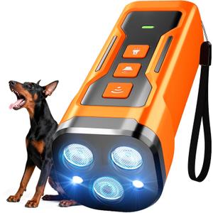 Dog Bark Deterrent Devices, 6 Modes 3X Ultrasonic Anti Barking Device for Dogs, 33 FT Range Barks No More Indoors Neighbor Outdoors Safe & Humane Compact Box Bark Control for Dog Behavior Correct