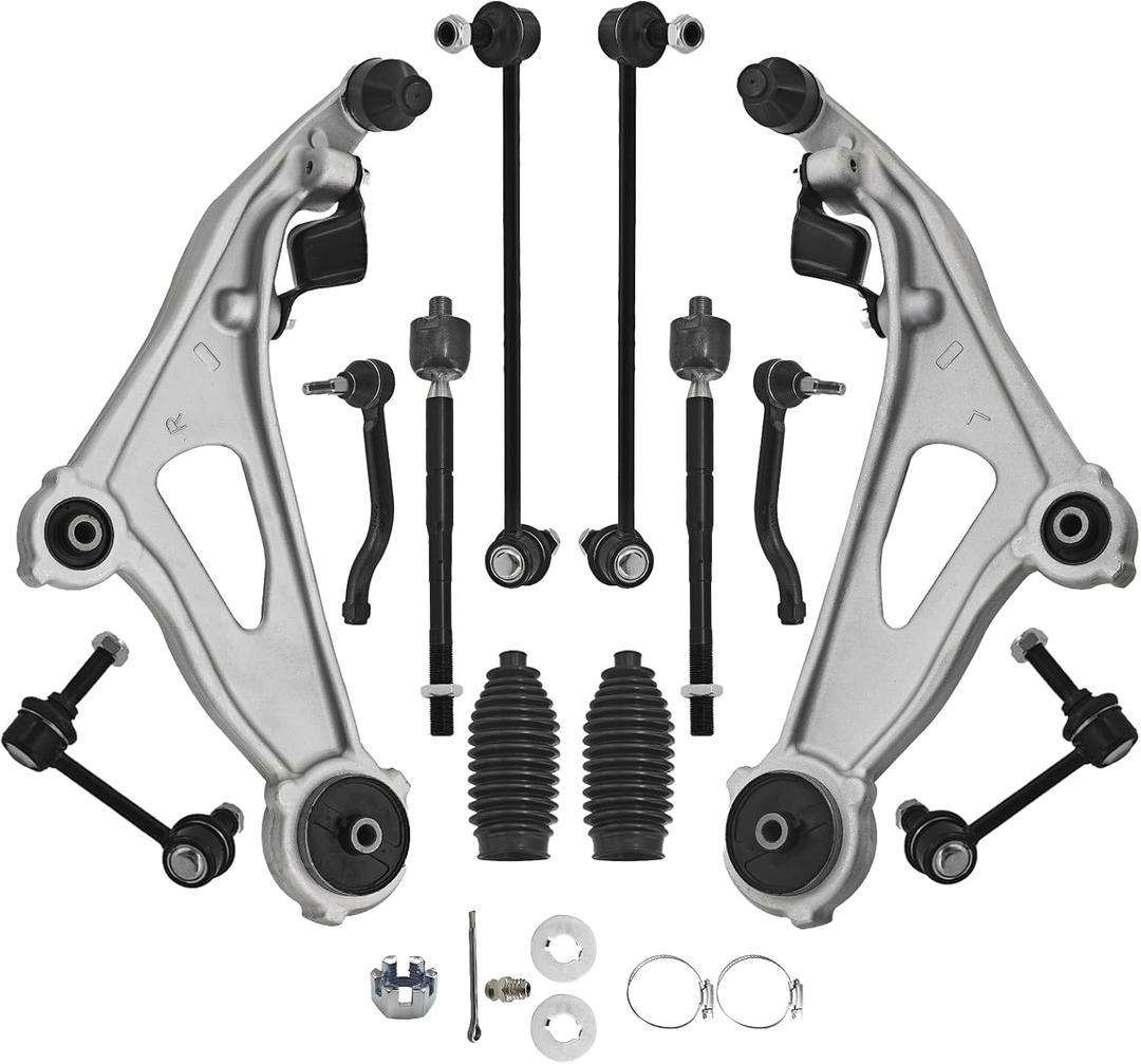 12PCS Suspension Kit Front Lower Control Arms with Ball Joint Compatible with Nissan Pathfinder 2013-2019, Fits for Infiniti JX35 2013, QX60 2014-2019 2.5L 3.5L