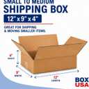 BOX USA Shipping Boxes Medium 12"L x 9"W x 4"H 25-Pack - Corrugated Cardboard Box for Moving, Mailing, Packing, Packaging and Storage