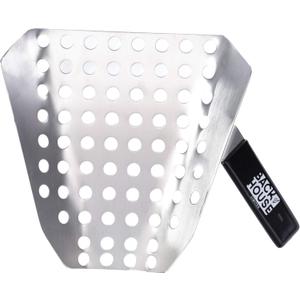 Popcorn Speed Scoop  Perforated Stainless Steel Quick-Fill Scooper for Bags, Buckets & Boxes, Removes Unpopped Kernels  Utility Serving Tool for Snacks, Candy, Dessert, Food, Ice & Dry Goods