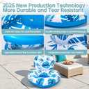 [2025 New Model] Inflatable Unibody Pool Lounger Float with Cup Holders and Handle, Ideal Pool Toys for Beach,Lakes, Rivers,Water Party Beach Vacation Essentials