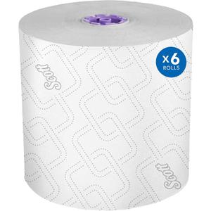 Scott Professional Essential High-Capacity Hard Roll Paper Towels, Bulk (02001), Elevated Design, Absorbency Pockets, White, for ScottBrand Purple Core Dispensers (6 Rolls at 950' Each, 5,700'/Case)