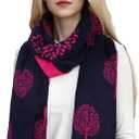 Sumato Scarf for Women Fall Winter Shawl Wraps Long Women Scarves Warm Soft Cashmere Feel Classic Tree Style (Rose)