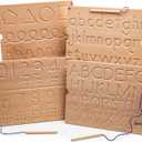 Learn to Write - Number & Letter Tracing Boards for Kids Ages 3-5 - Wooden Alphabet Learning Montessori 3 Year Old Toddler Writing Tools Beginners - Homeschool Preschool Classroom Must Haves