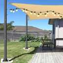 Outdoor Removable Sunshade Support Post Heavy Duty Canopy Awning Shade Cloth Metal Pole Posts Kit for Outside Backyard Garden Ground - 2 Pack (GREY)