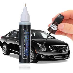 2 x Black Touch Up Paint for Cars, Two-In-One Car Paint Scratch Repair Pen, Quick & Easy Solution to Repair Minor Automotive Scratches 0.4 fl oz. (Black)