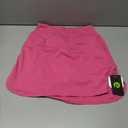 PINSPARK Womens Tennis Skirt Quick Dry Golf Skirts Curved Hem Athletic Skort High Waisted Pickleball Skorts with 4 Pockets, Hot Pink Small