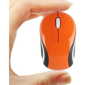 Wireless Mouse Cute Mini Computer Mouse for Laptop-Small Size Pocket Portable Compact Travel USB Optical Mice 3 Buttons 1000 DPI Cordless Mouse for PC Computer Notebook MacBook Kids Girl Gift(Yellow) (Orange)