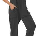 Rompers for Women Casual Summer Jumpsuits Sleeveless Loose Spaghetti Strap Overalls Jumpers (Gray)