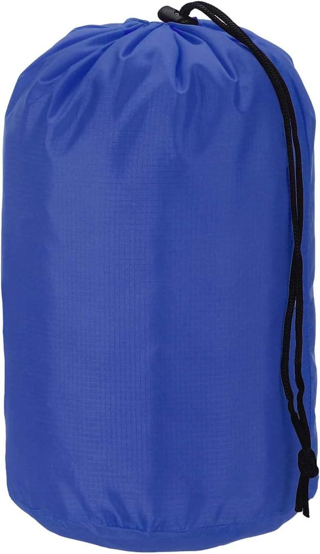 Stuff Sack, Nylon Waterproof Storage Sacks Portable Drawstring Dry Stuff Bag Gear Organization with Toggle, 7x13Inch Fit for Backpacking Camping Traveling Hiking(Dark Blue)