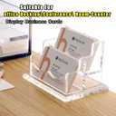 Business Card Holder for Desk 2 Tier 2 Slots, Clear Acrylic Business Card Display Stand for Women and Men, Organize 100 Cards-1 Pack (2 Slots-H)