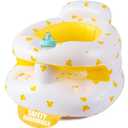 Upgraded Inflatable Baby Seat for Babies 3-36 Months, Inflatable Baby Chair Sit Me Up Floor Seat for Baby, Back Support Baby Seats for Infants for Sitting Up with Built in Air Pump (Yellow Bear)