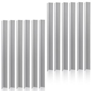 Blulu 12 Pcs 12" Long 1" x 1"x 1/8" Aluminum Angle 6063 Stock Angle Bar Aluminum Corner Trim, 1/8" Thick for Structural Railings Window Frames Roofs Corners