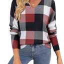 Womens Casual Long Sleeve Sweatshirt Soft Lightweight Cozy Knit Pullover Top 2025 (L)