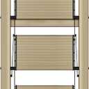 Step Ladder 3-Step Champagne Gold Finish Aluminum Folding Step Ladders,Anti-Slip Max 330 lbs