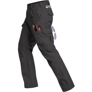 NAVEKULL Men's Flex Work Pants Stretch Ripstop Water-Resistant Utility Cargo Pants Lightweight Workwear Tactical Pants