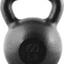 CAP Barbell Cast Iron Kettlebell - Coated Options, Singles and Sets, Multiple Weight Choices (60LB)