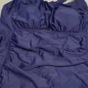 Aqua Eve One Piece Bathing Suit for Women Tummy Control Swimsuit Slimming Vintage Swimwear (18 Plus, Navy Blue)