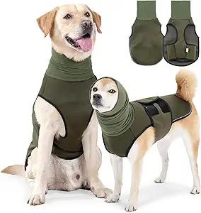 Dog Anxiety Vest Hoodie,Dog Thunder Jacket for Thunderstorm,Travel and Vet Visits,Green XL