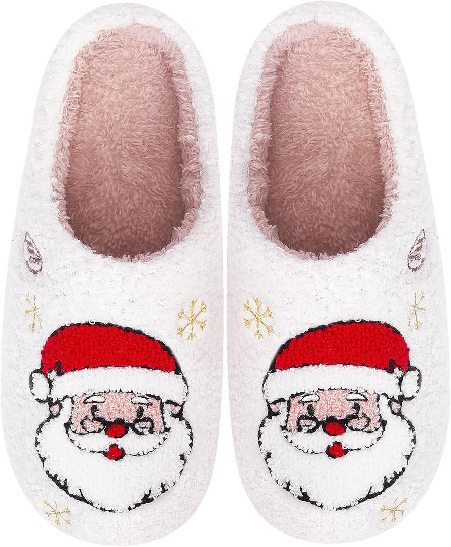 Heart Slippers for Women, Valentines Day House Slippers Christmas Slippers for Women Men, Cute Soft Plush Fluffy Heart Slippers, Fuzzy Warm House Shoes, Cozy Slip-on Memory Foam Home Slippers Gifts (10.5-11 Women/9-9.5 Men, Z02)