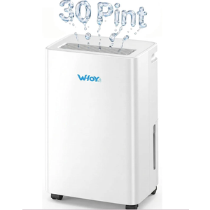 30 Pints Smart Dehumidifier with WiFi App, for Home & Bedroom Up to 2,000 Sq. Ft., Ultra Quiet with Child Lock & Laundry Dry, 1.6L Tank & Continuous Drain Hose