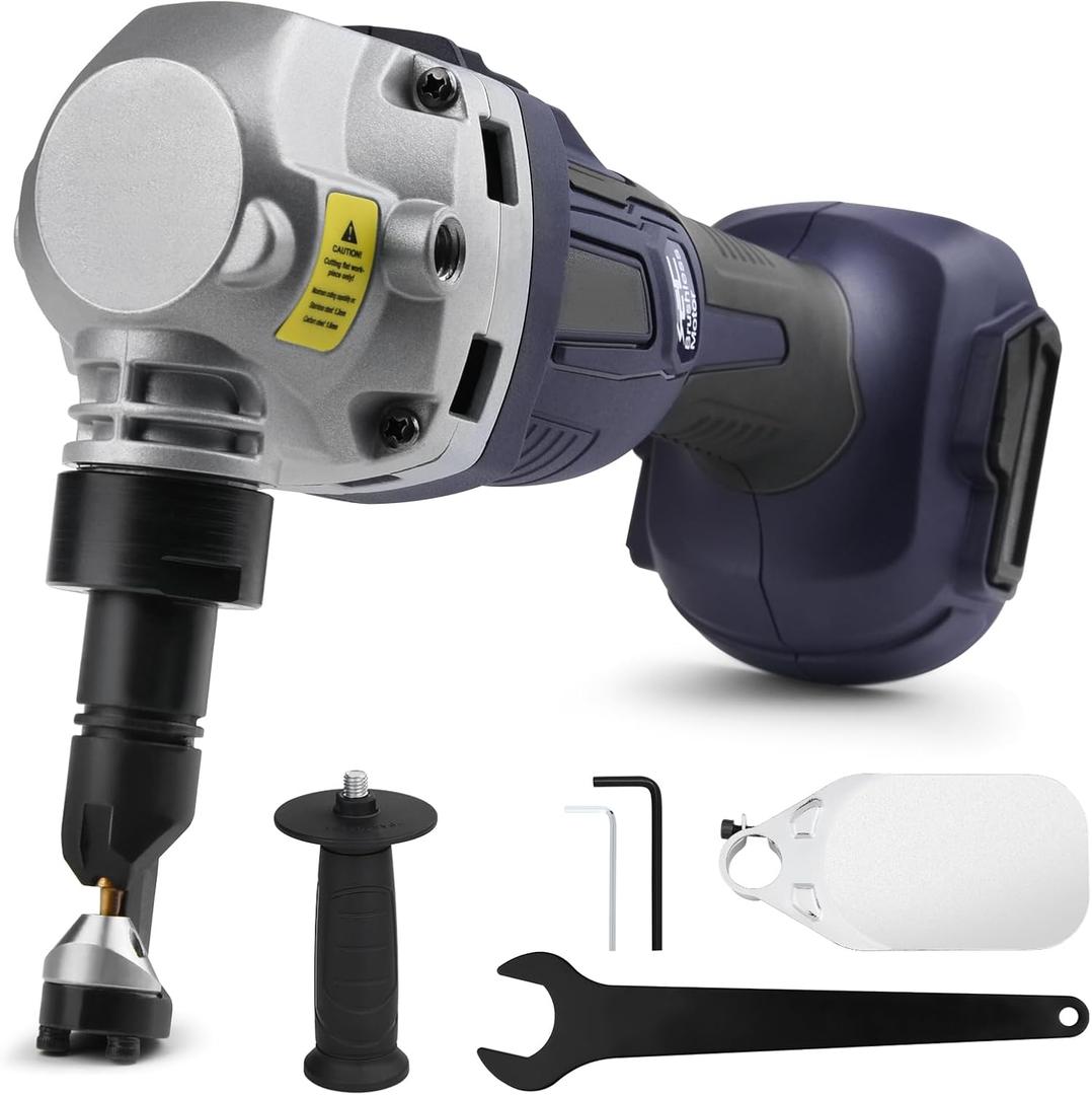 Cordless Metal Nibbler for Makita 18V Battery, 800W Sheet Steel Cutter with 2200RPM Brushless Motor, 360 Degree Rotating Blades for Cutting Stainless Steel, Aluminium, Plastic (Battery not Included)