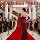 Extra Thick Red Carpet Runner for Party Felt Non-Slip Rubber Backed Aisle Runway Rug for Step, Proposal & Wedding Decorations, Hollywood Oscars RunwayReusable (Red, 3 X 10 FT)