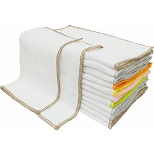 Mother-Earth 12 Pack Cotton Dish Cloths, Ultra Absorbent Quick-Drying Cleaning Cloths, Reusable and Eco-Friendly Dish Rags for Kitchen Use